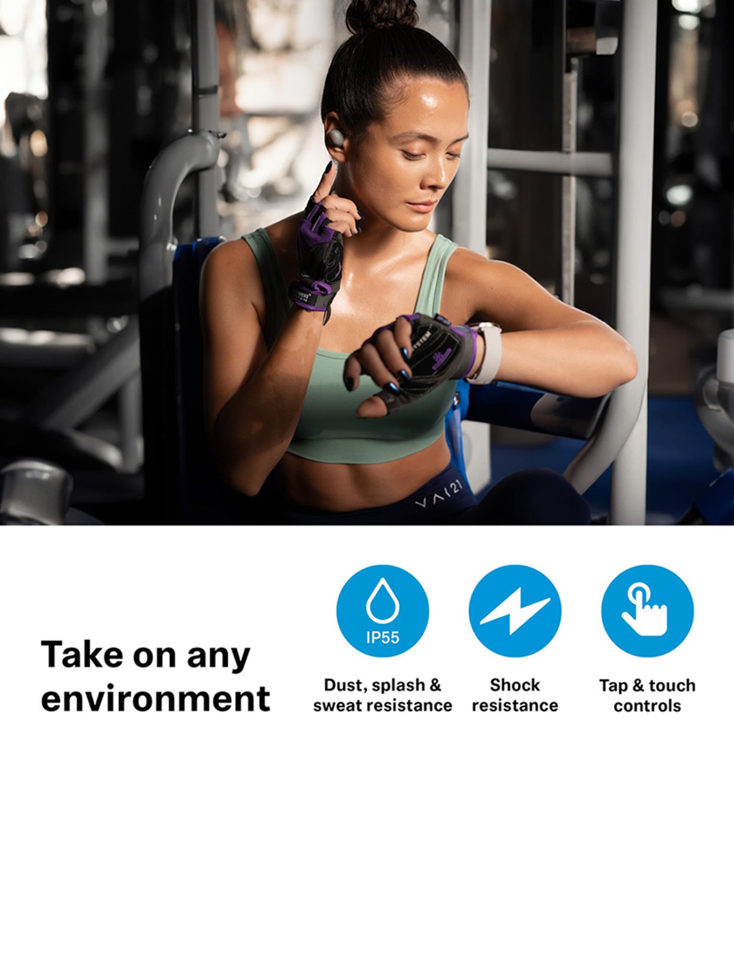 Sennheiser Momentum Sport In Ear Bluetooth Earbuds with Noise Cancellation (TWS, Black)