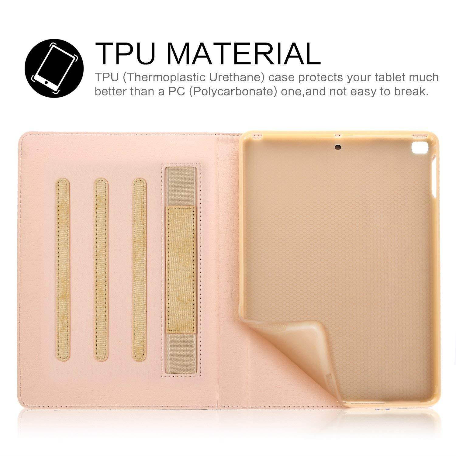 XBE iPad 9.7 2018/2017 iPad Air/Air2 Cover - Multifunctional TPU Soft Case with Hand-Holder [Auto Sleep/Wake] for Apple iPad 9.7 2017/2018 Air/Air2 (Galaxy)