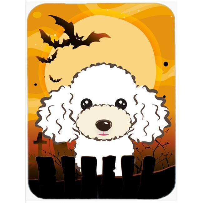 Halloween White Poodle Mouse Pad, Hot Pad or Trivet BB1815MP