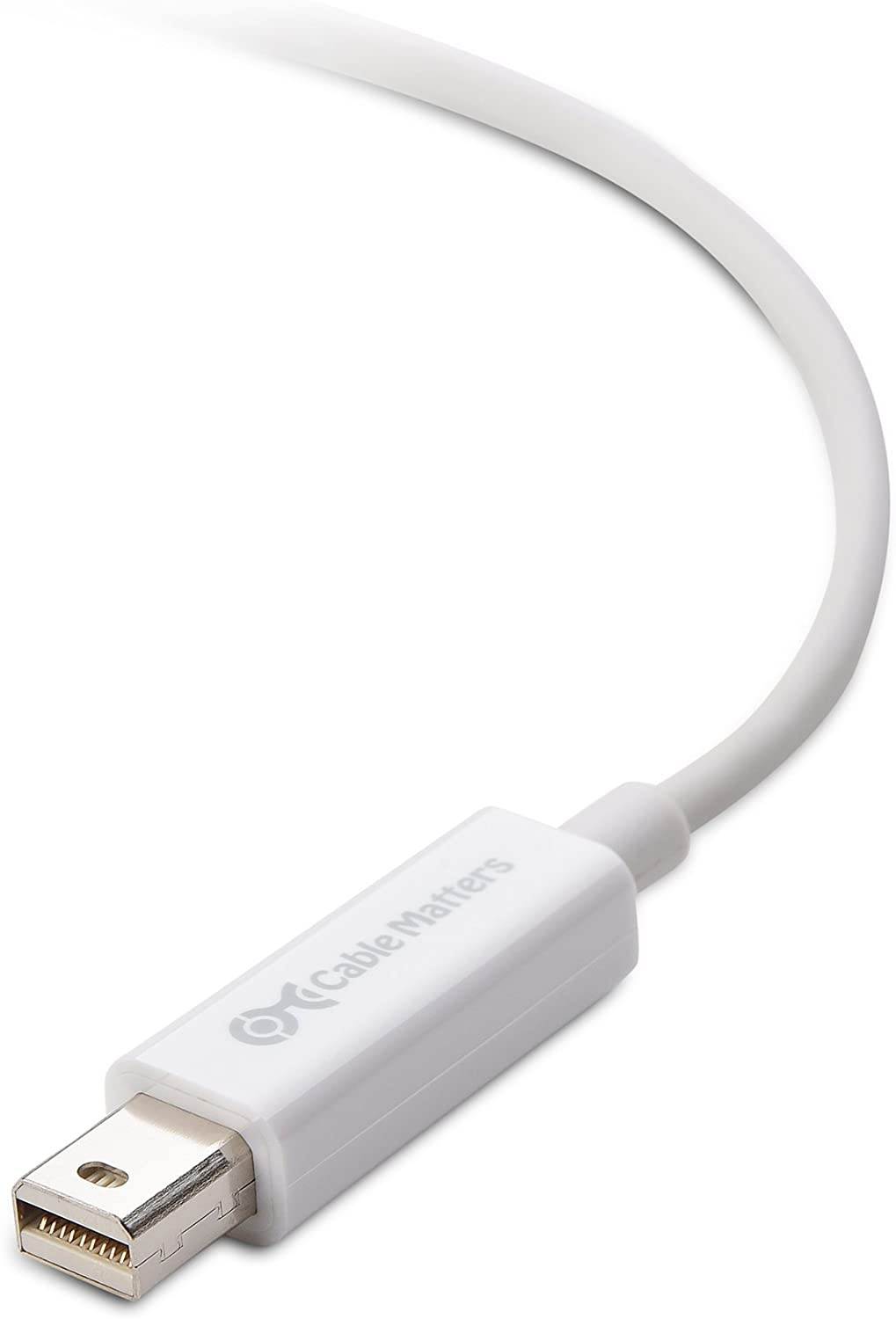 Certified Cable Matters Thunderbolt Cable (Thunderbolt 2 Cable) in White 6.6 Feet