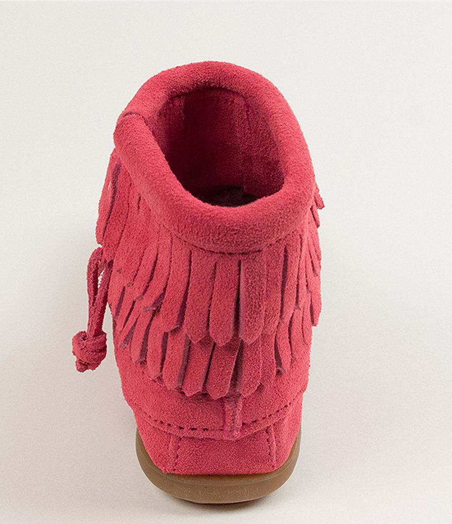 Minnetonka Girls' Double Fringe Suede Boots (Toddler)