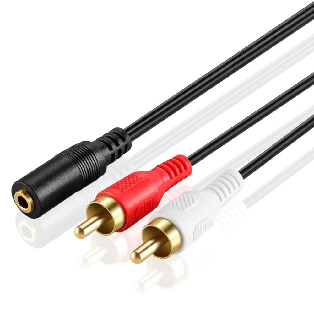 Comprehensive Cable MPS-2PP-10ST 10' Standard Series 3.5mm Stereo Mini Plug to 2 RCA Plugs Audio Cable