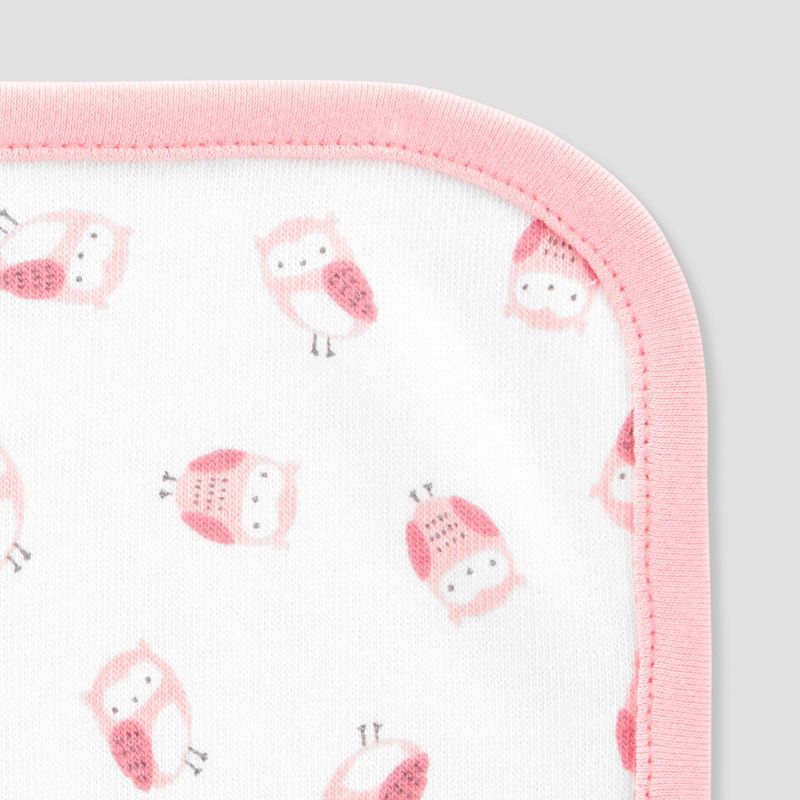 Baby Girls' 6pk Owl Washcloth - Just One You® made by carter's Pink