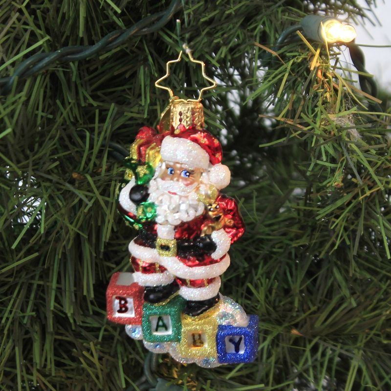 Christopher Radko 3.25" Baby Steps Gem Ornament Dated New Baby  -  Tree Ornaments