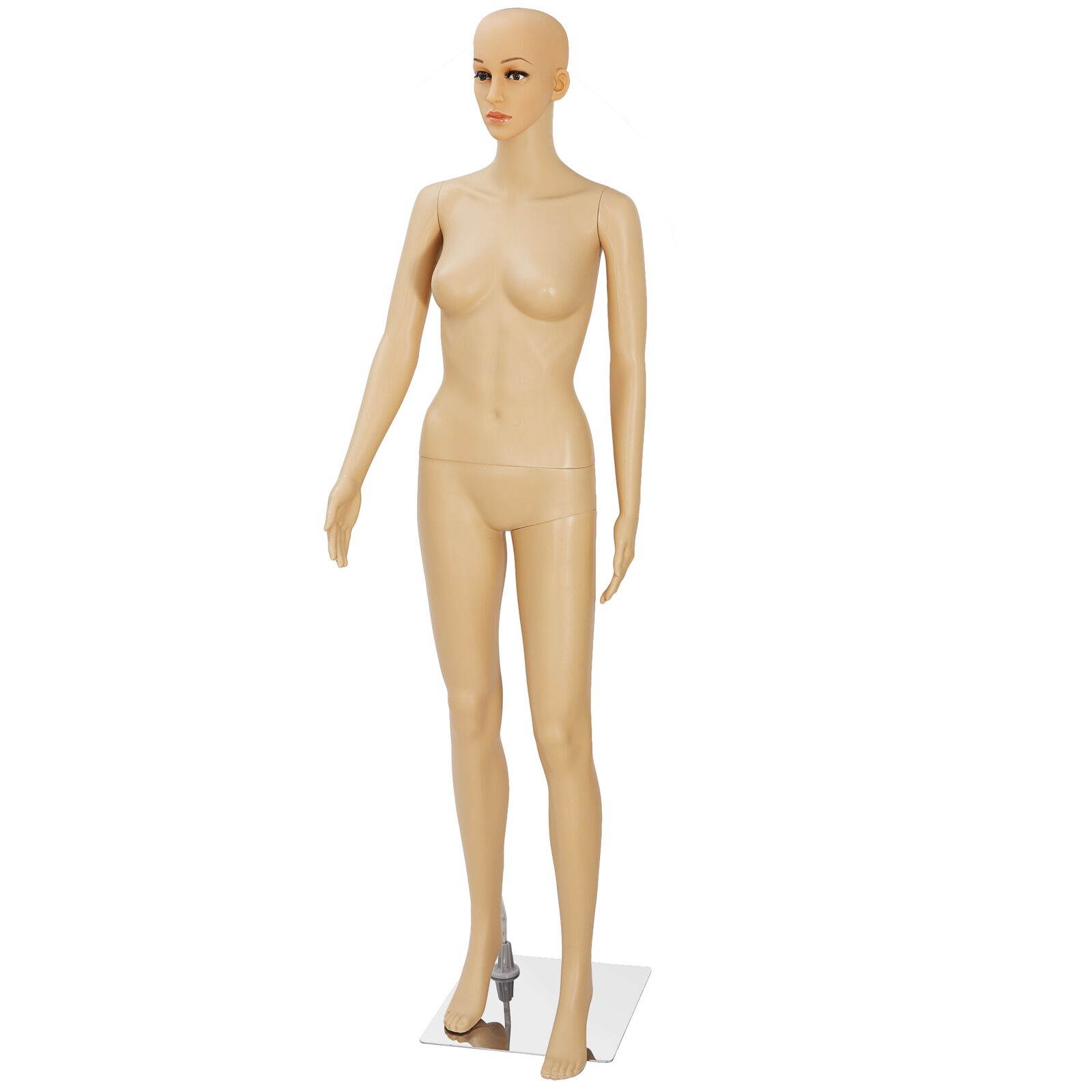 Female Mannequin Egghead Plastic Full Body Dress Form Display Base New