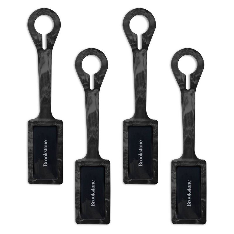 Brookstone Unique Loop Luggage Tag Set - 2pk Black