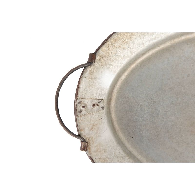 Decorative Metal Tray with Handles