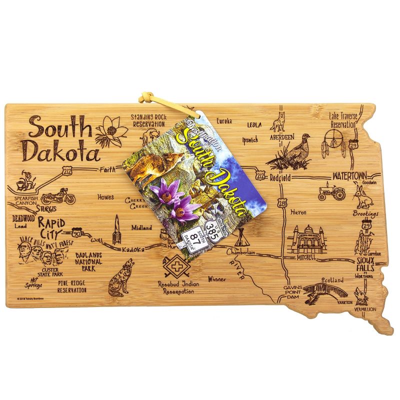 Totally Bamboo Destination South Dakota Serving and Cutting Board