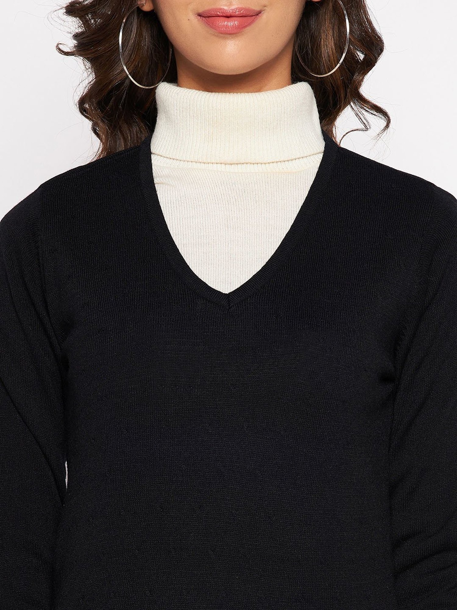 Crozo By Cantabil Black Sweaters
