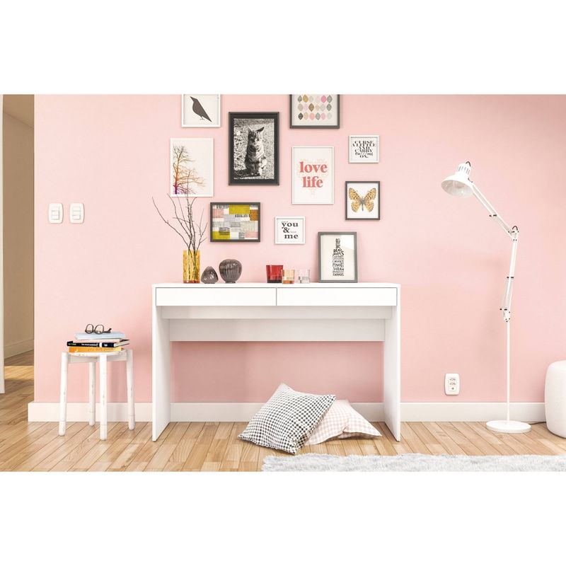 Preston 2 Drawer Writing Desk White - Chique