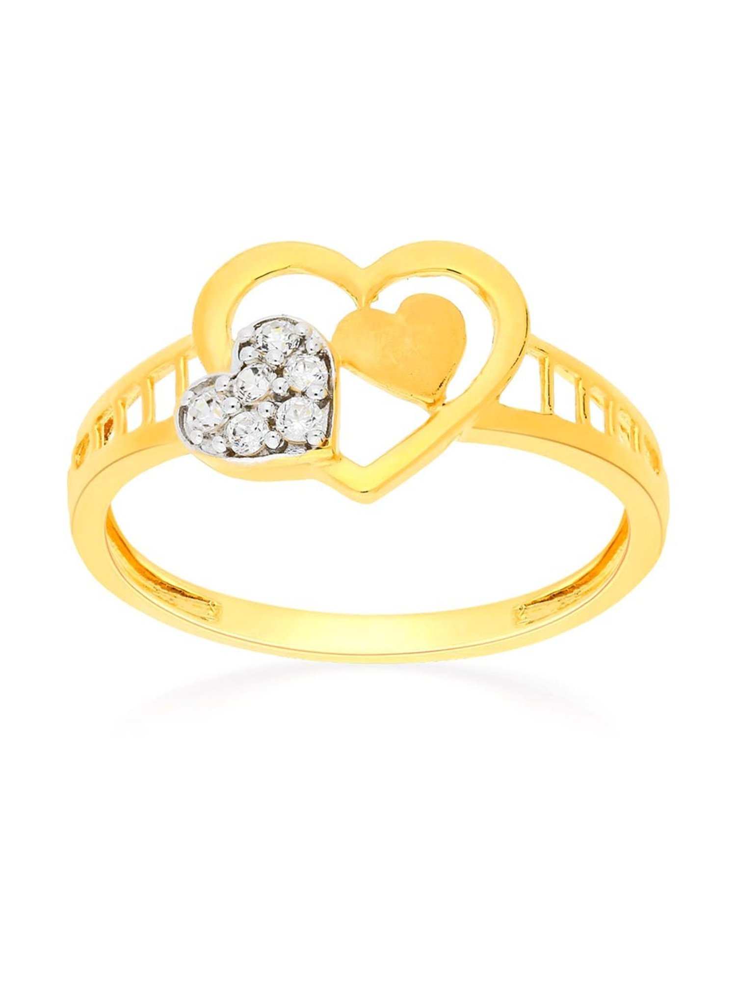 Malabar Gold and Diamonds 18k Gold Heart Ring for Women