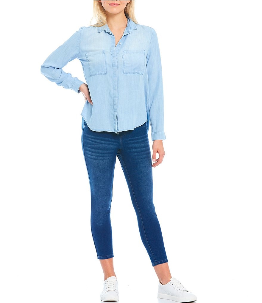 Commando Faux Leather Crocodile-Embossed Legging