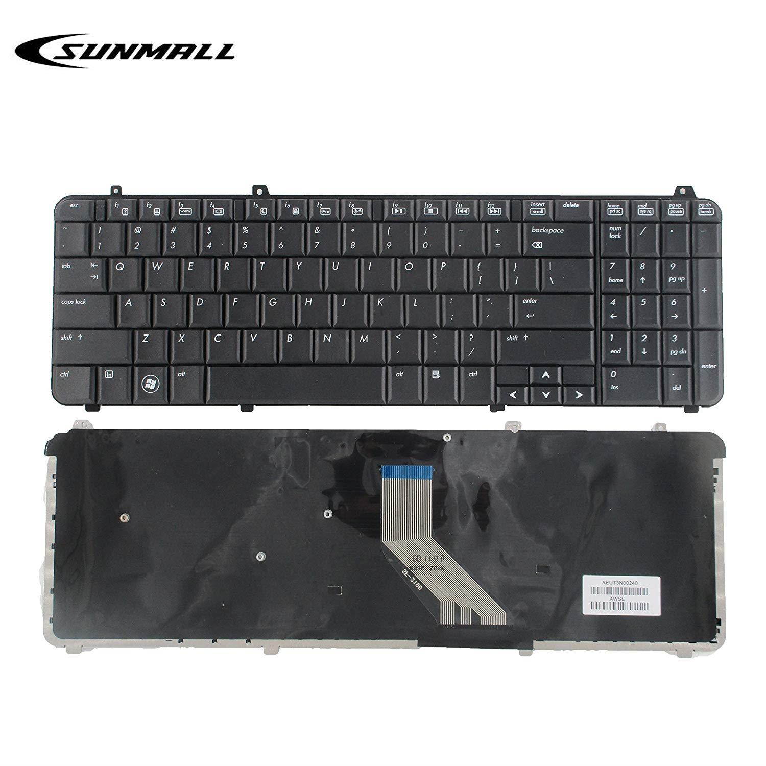 SUNMALL Keyboard Replacement Compatible with HP Pavilion dv6-1000 DV6-1100 dv6-1200 DV6-1300 DV6-2000 DV6-2100 DV6Z-1100 DV6T-1200 DV6T-2000 DV6Z-2000 Series Laptop Black US Layout(6 Months Warranty)