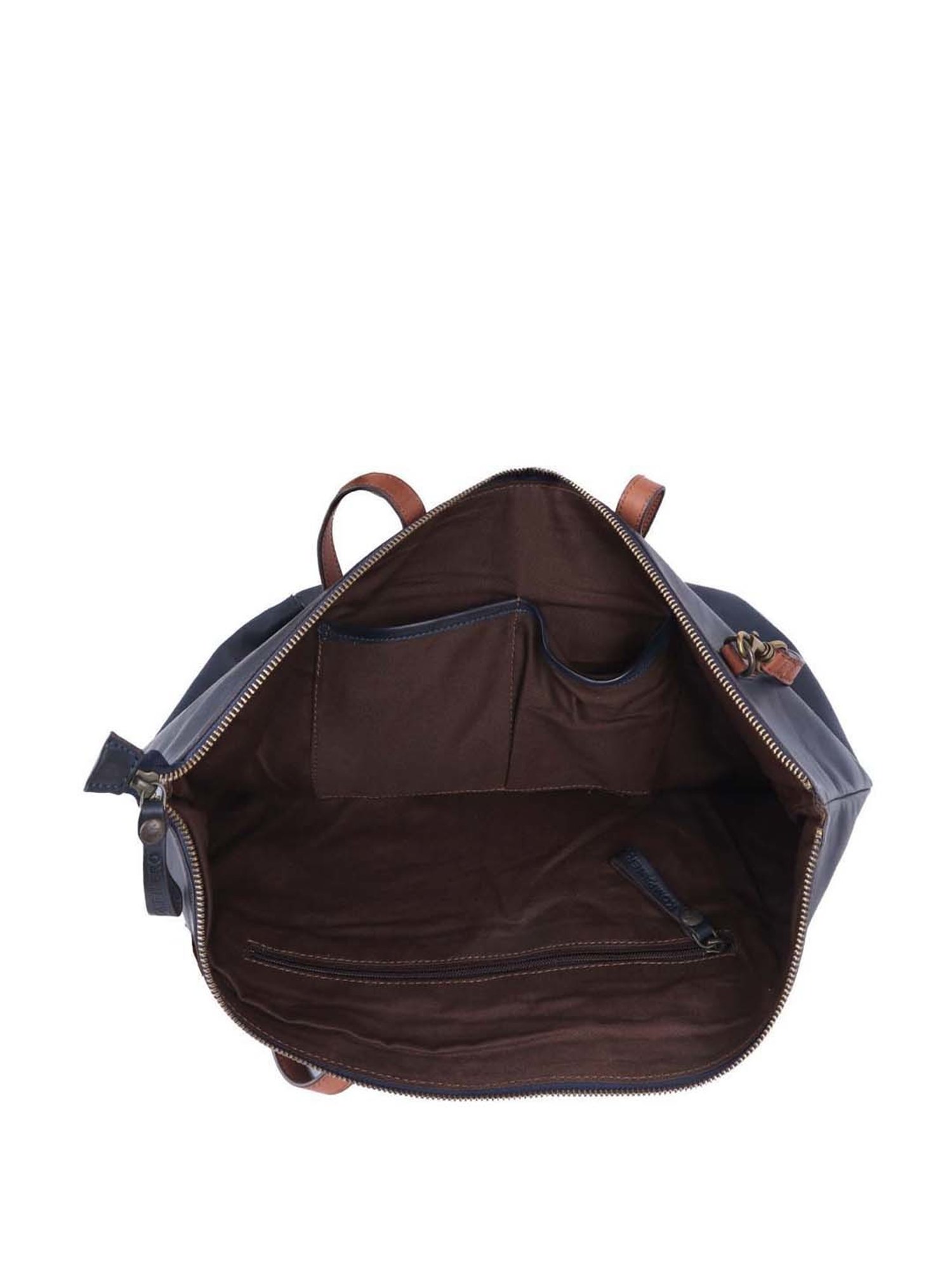 KOMPANERO Navy Solid Large Tote Handbag