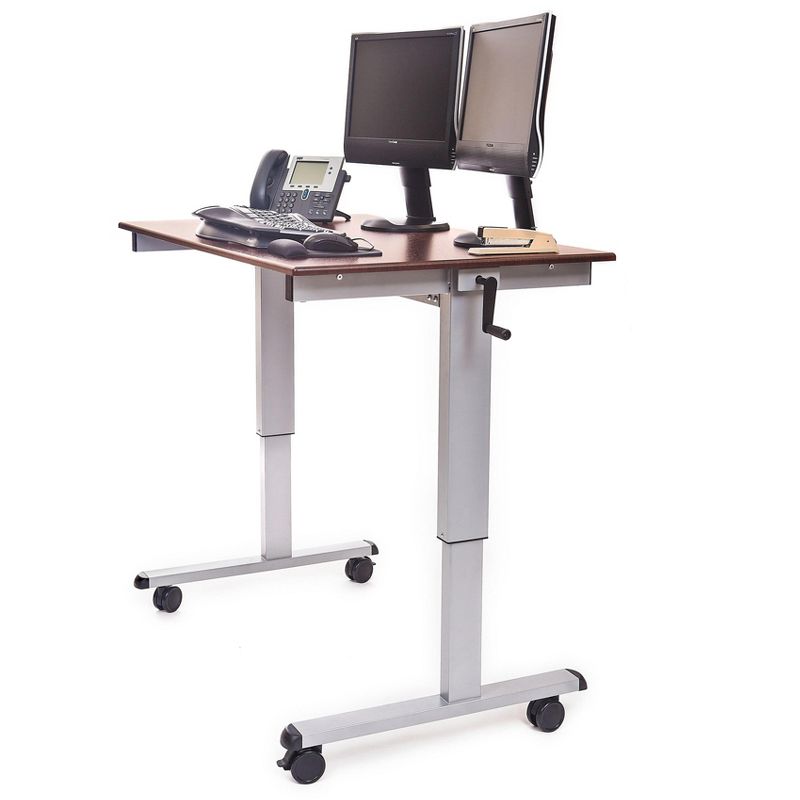 Luxor 48W Adjustable Desk, Laminate Wood STANDUP-CF48-DW