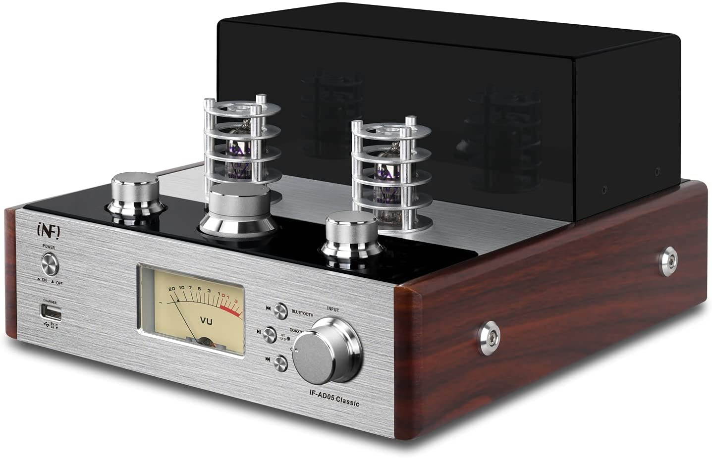 INFI Audio Hybrid Class AB Tube Amplifier Power Amp with Bluetooth, Home Audio HiFi Stereo Classic Integrated Amp, AUX, Bluetooth, USB, Optical, Coaxial