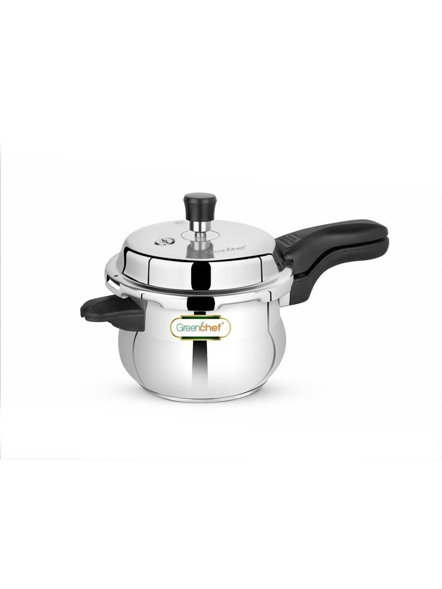Greenchef Classic Curve Silver Stainless Steel Induction Bottom Pressure Cooker (3 L)