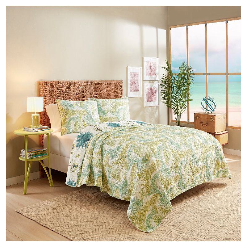 Palm Trees Arcadia Reversible Quilt Set (Twin) 2pc - Vue