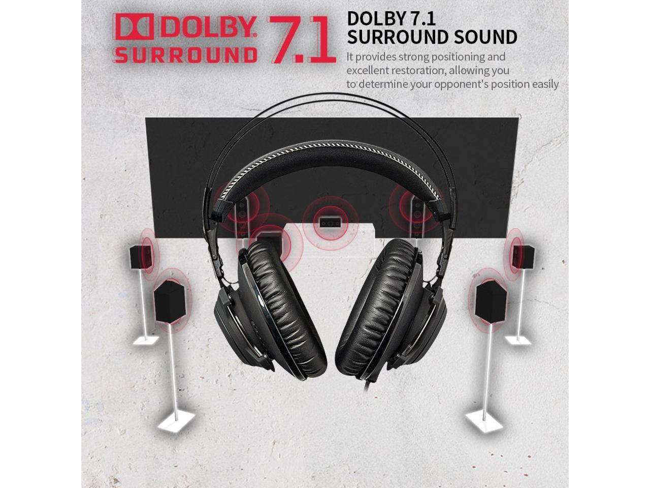 Kingston HyperX Cloud Revolver S Head-mounted Gaming Headset with Dolby 7.1 Surround Sound Effect Detachable Microphone