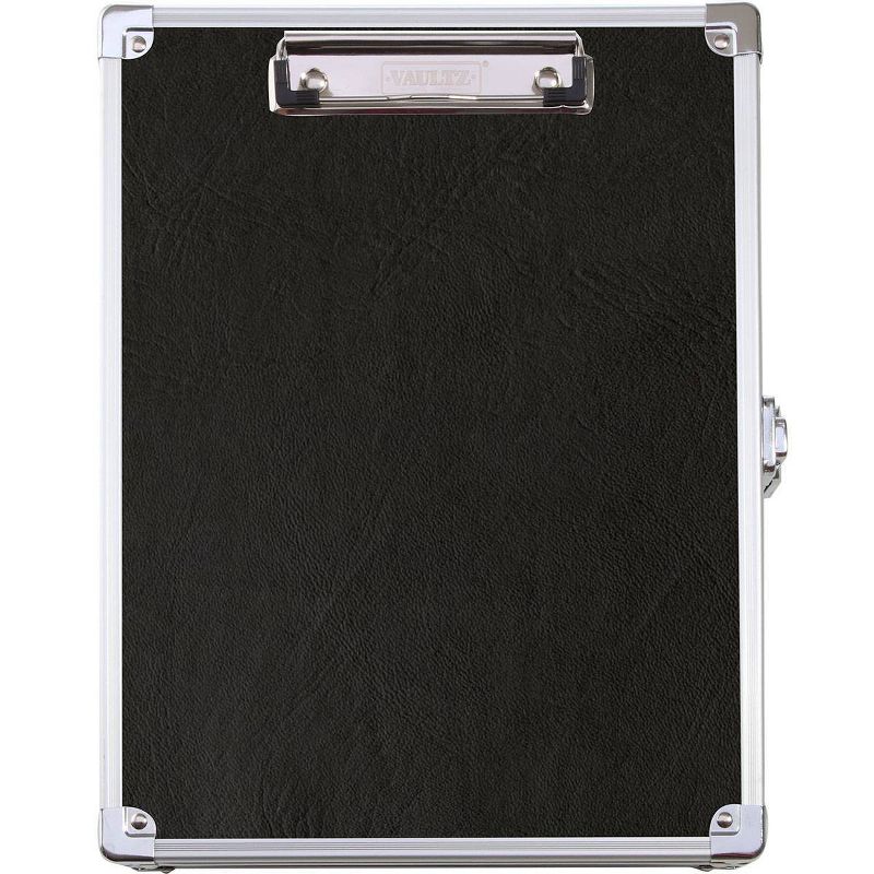 Vaultz Locking Storage Clipboard, Letter, Key Lock - Black