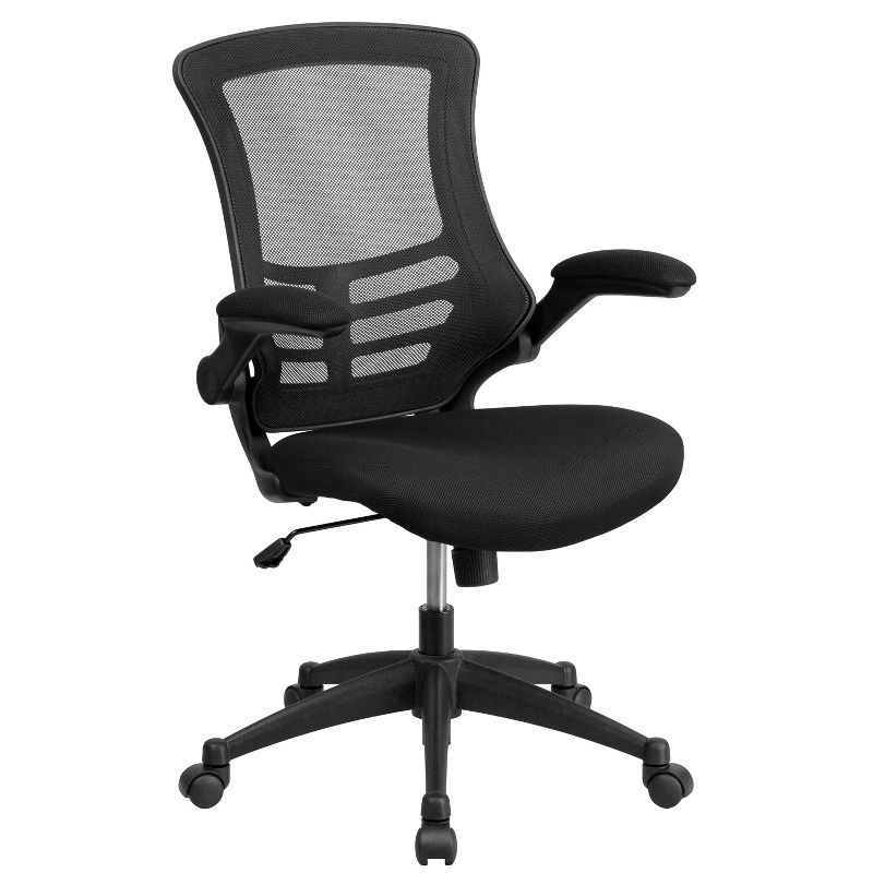 Flash Furniture Work From Home Kit - Black Computer Desk, Ergonomic Mesh Office Chair and Locking Mobile Filing Cabinet with Side Handles