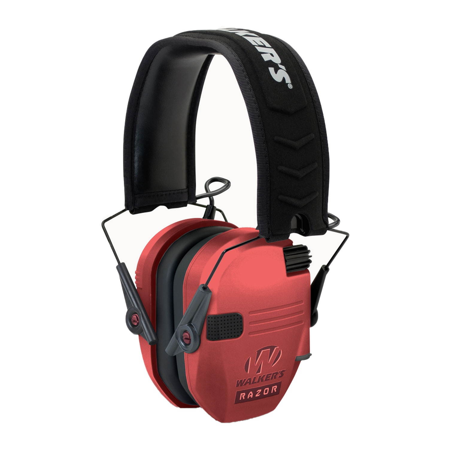 Walker's Razor Slim Shooter Folding Ear Protection Muffs with NRR of 23dB, Coral