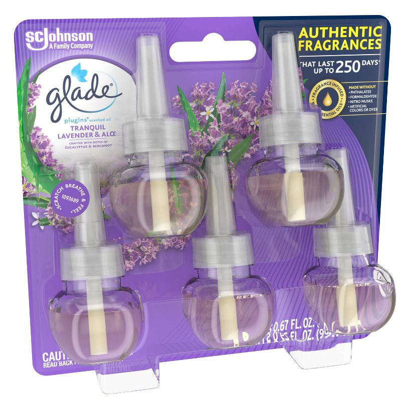 Glade Tranquil Lavender Aloe PlugIns Refill - 5ct