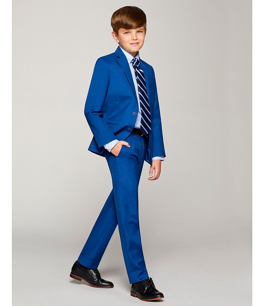 Class Club Gold Label Big Boys 8-20 Modern Fit French Blue Dress Pants