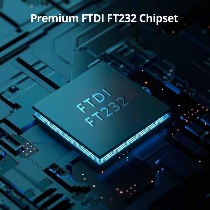 SIIG USB to RS-232 Serial Adapter Cable - FTDI FT232 - 12Mbps USB Data Transfer Rates - Compatible with Windows and Mac