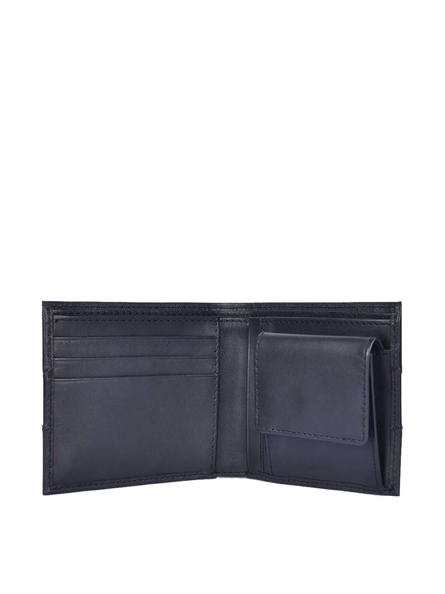 BELWABA Navy Casual Leather Bi-Fold Wallet for Men