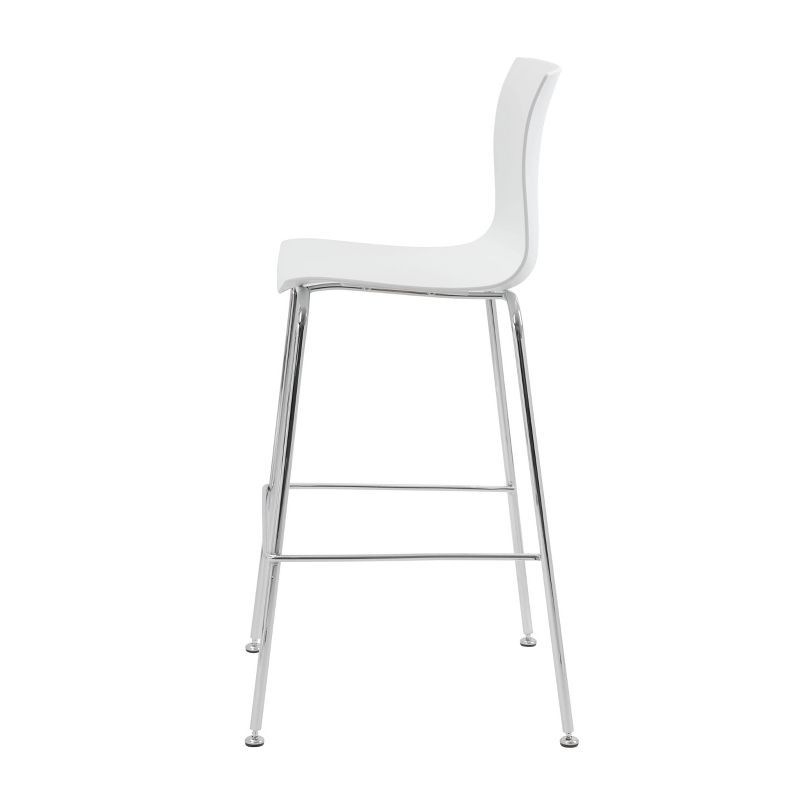 Stool with Chrome Frame White - Boss Office Products