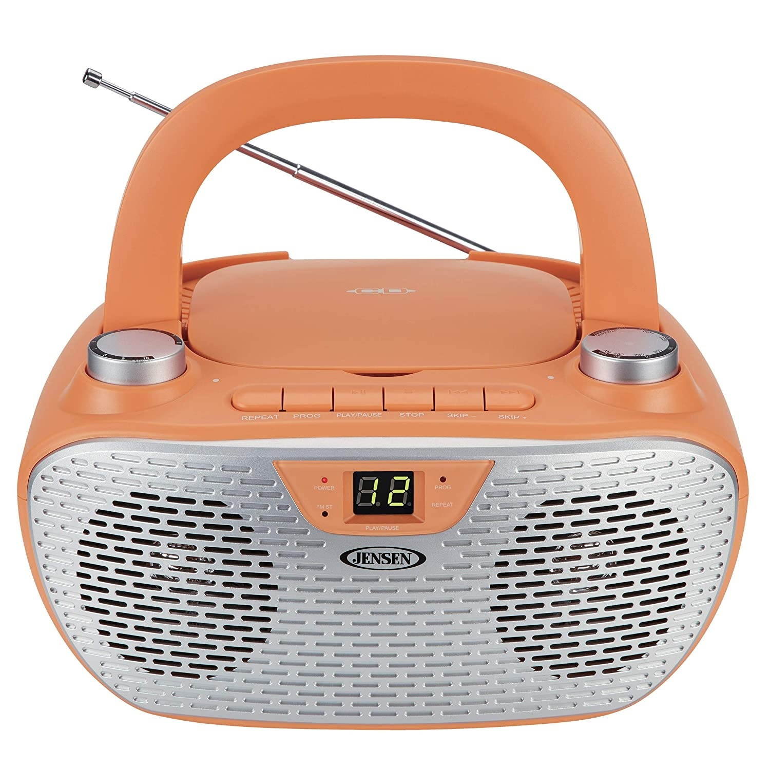 JENSEN CD-485-CL Portable Stereo CD Player with AM/FM Stereo Radio