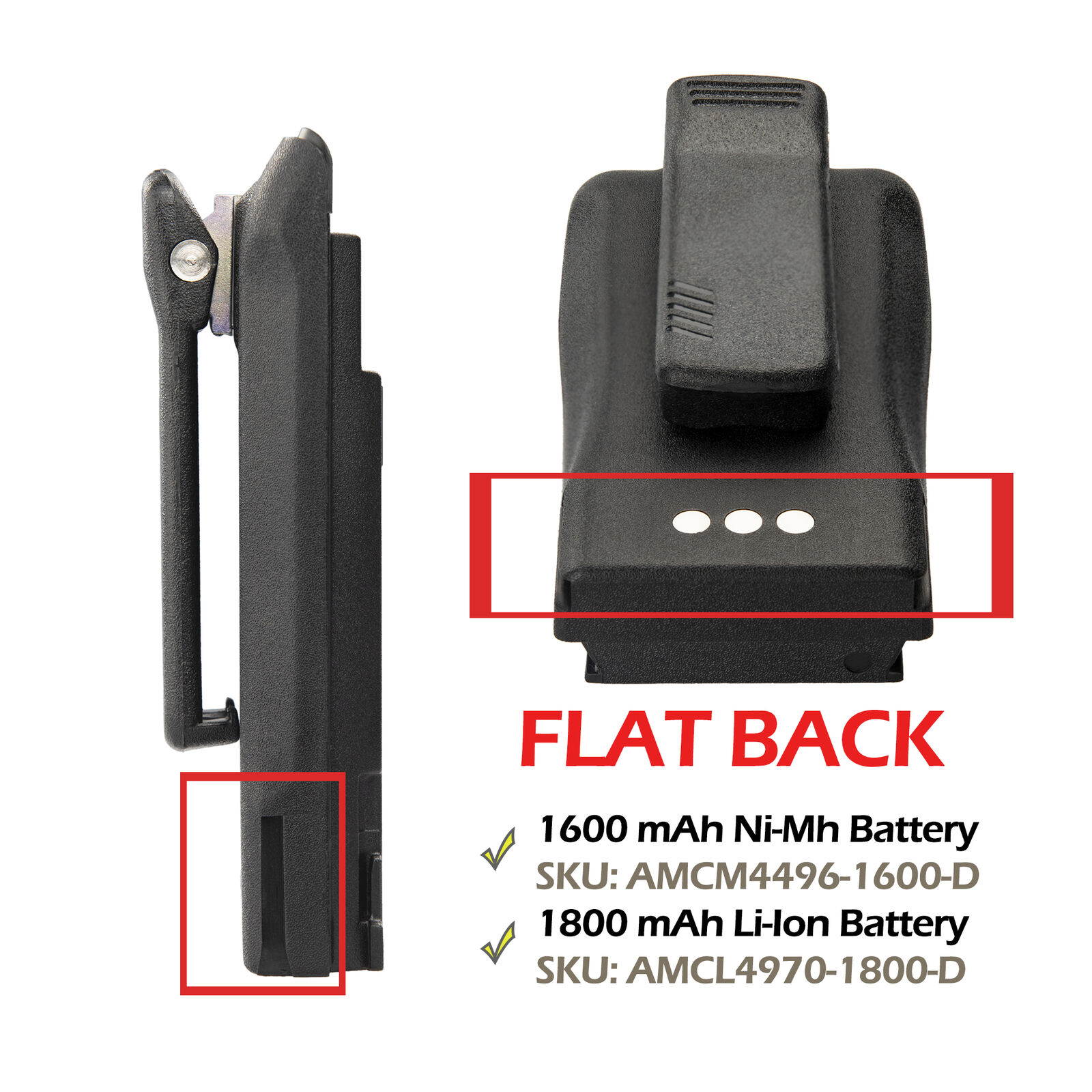 4 pcs NNTN4497 1600mAH Capacity Walkie Talkie Battery for Motorola CP200 CP160