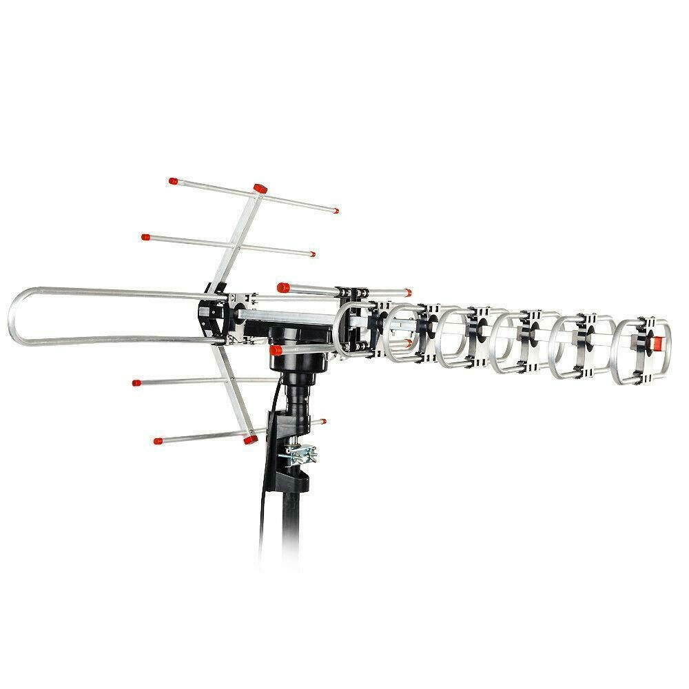 Digital 180mile Outdoor Amplified Antenna HDTV 1080P 360 Rotaion UHF/VHF/FM 36dB