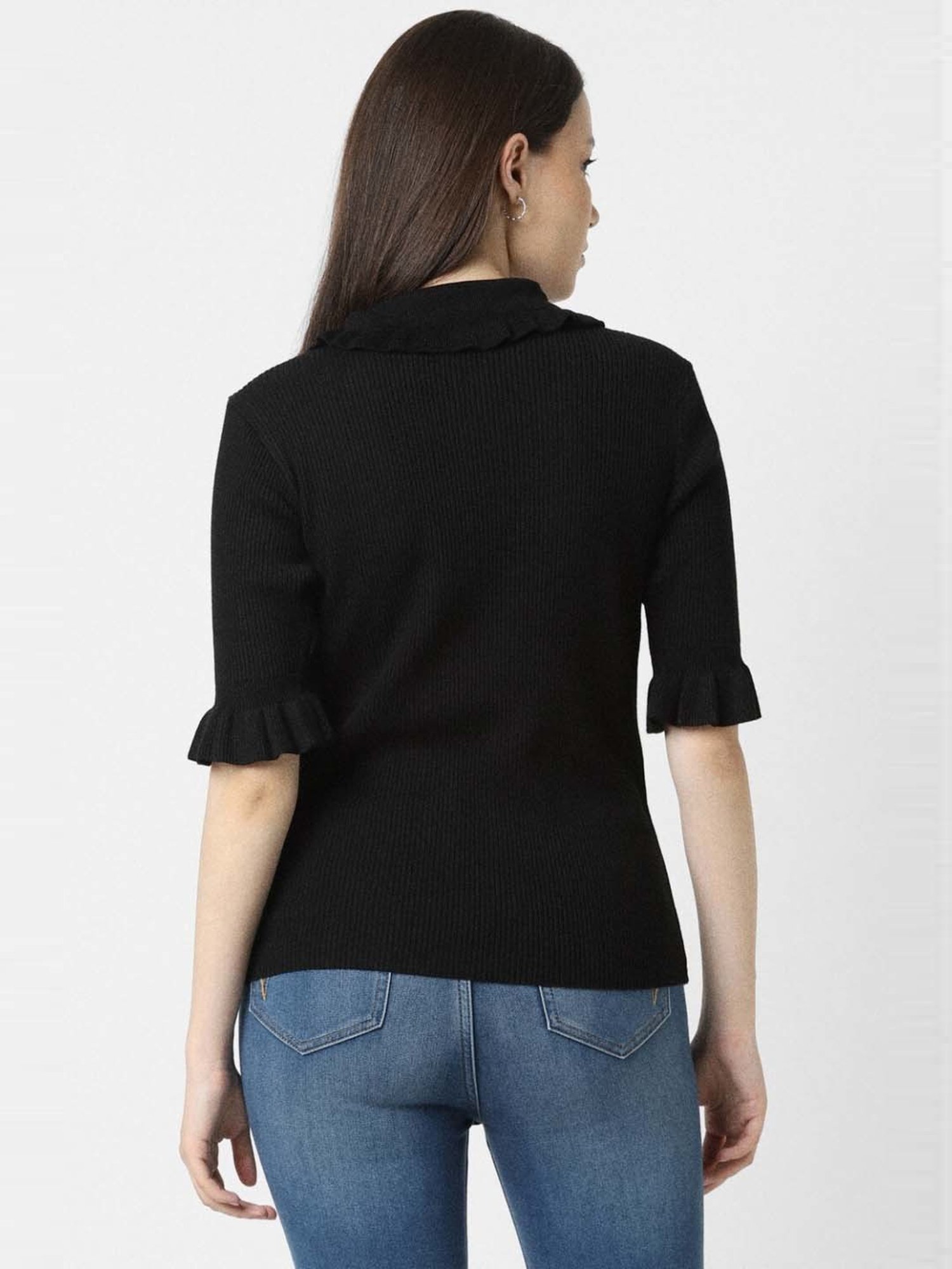 Van Heusen Black Regular Fit Top