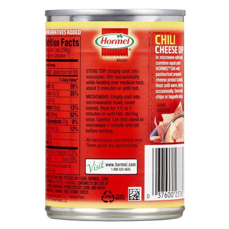Hormel Chili No Beans 10.5oz
