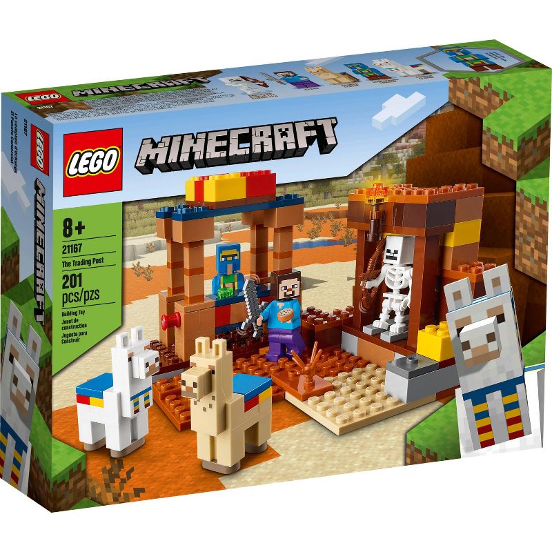 LEGO Minecraft The Trading Post; Includes Minecraft's Steve and Skeleton Toys 21167