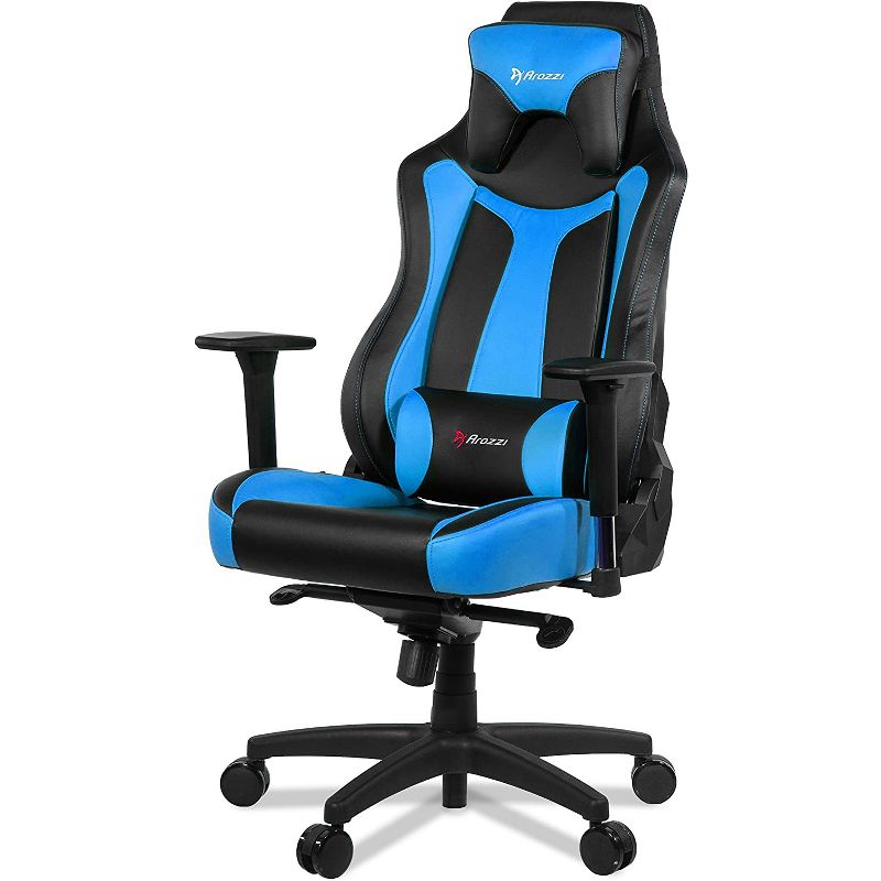 Arozzi Vernazza Series Super Premium Pleather Gaming Chair, Blue (VERNAZZA-BL)