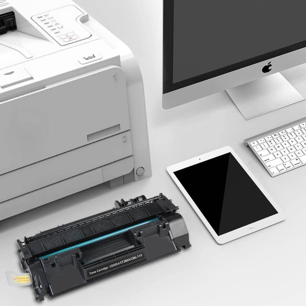 Allwork Compatible HP 80A CF280A 05A CE505A Toner Cartridge use for HP Laserjet P2035 P2055x P2055dn P2055d P2035n, HP Laserjet Pro 400 M401 M425 (Black, 1-Pack)