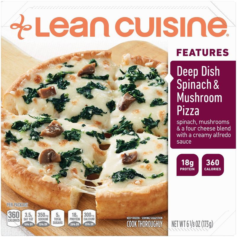 Lean Cuisine Deep Dish Spinach & Mushroom Frozen Pizza - 6.1oz
