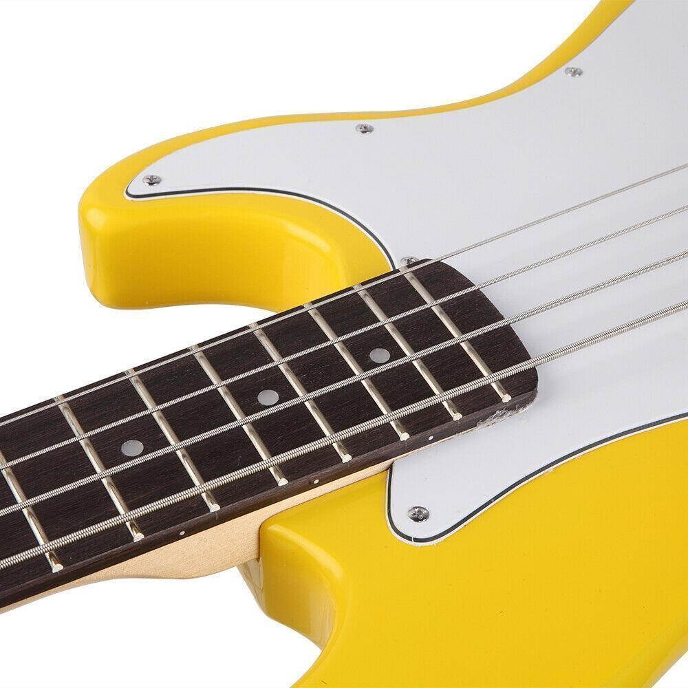 New 7 Color Burning Fire White 4 Strings Practice Student Electric Bass Guitar