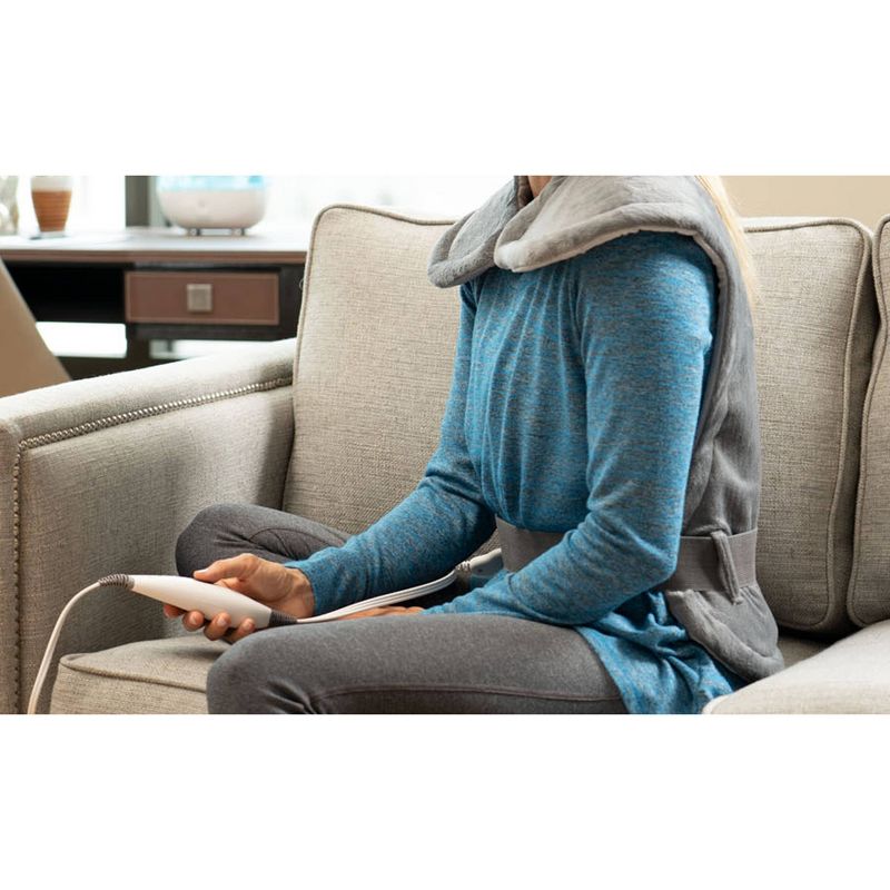 Pure Enrichment PureRelief XL Extra-Long Back and Neck Heating Pad - 29" x 24" - Gray