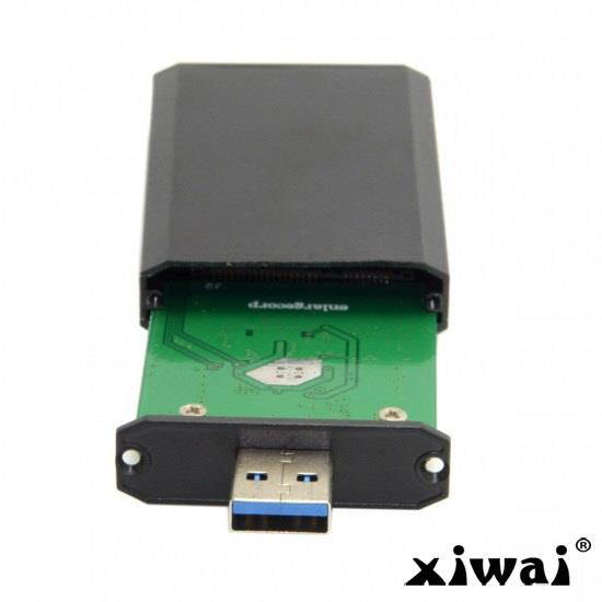 Xiwai Mini PCI-E mSATA to USB 3.0 External SSD PCBA Conveter Adapter Pen Driver Card with Case