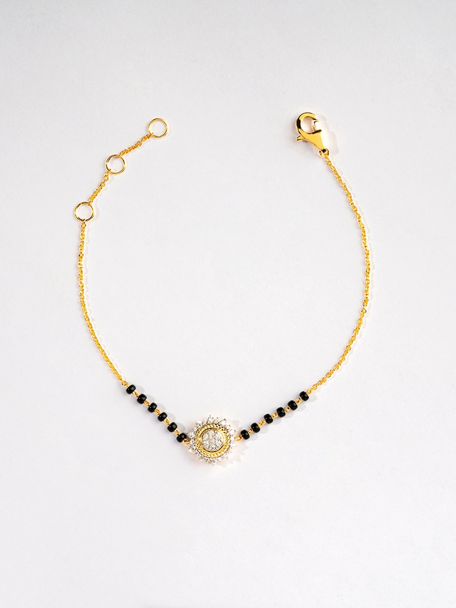 P.N.Gadgil Jewellers 14k Gold Cluster Flexible Fit Diamond Bracelets For Women