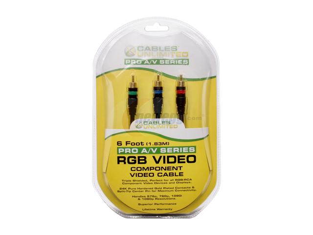 Male Component VideoAudio Cable Gold Plated 3ft 6ft 12ft 25ft 50ft 3FT