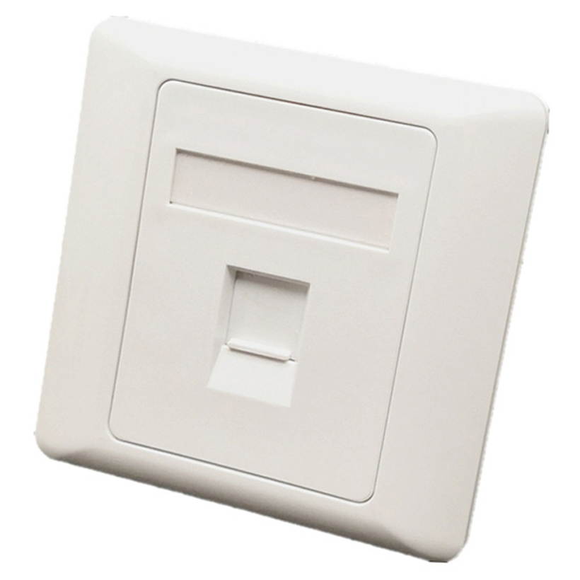 10 units - 1 Port Wallplate For RJ11 RJ45 Socket Wall Mount Faceplate,RJ45 Network Keystone Telephone Jacks Panel 86x86mm