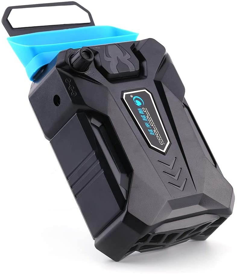 RGB Laptop Cooling Pad with 6 Quiet LED Fans 5 Heights Adjustable and Phone Stand, Dual USB Ports Gaming Laptop Cooler for 11"-18" Gaming Laptops (Blue)