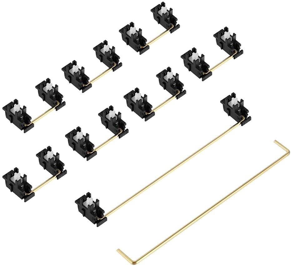 DUROCK Piano Plate Mount Stabilizers 2U 6.25U 7U for Cherry MX Compatible Mechanical Keyboards (Piano Plate Mount 104 Keyboard Kit)