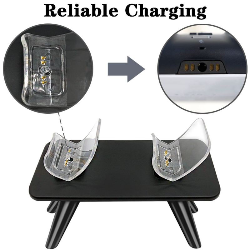 PS5 Controller Charger, Dual Fast  Dualsense Charging Station Dock Stand with USB C Charger Cable & Blue LED Projection Light for Sony Playstation 5 Controllers Dualsense