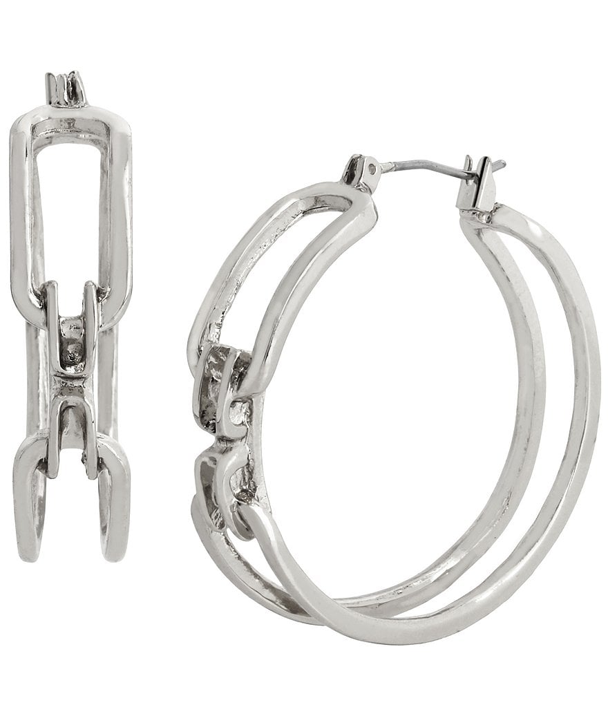 Robert Lee Morris Soho Link Open Hoop Earrings